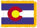 Colorado Indoor flag with fringe