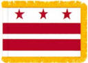 Disctrict of Columbia Indoor flag with fringe