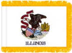Illinois Indoor Flag with Fringe