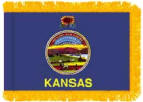 Kansas Indoor Flag with Fringe