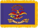 North Dakota Indoor Flag with Fringe