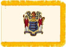 New Jersey Indoor flag with fringe