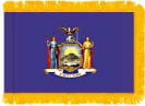 New York Indoor flag with fringe
