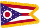 Ohio Indoor flag with fringe