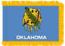 Oklahoma Indoor flag with fringe