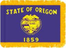 Oregon Indoor flag with fringe