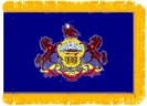 Pennsylvania Indoor flag with fringe