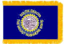 South Dakota Indoor flag with fringe