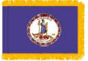 Virginia Indoor flag with fringe