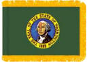 Washington Indoor flag with fringe
