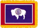 Wyoming Indoor flag with fringe